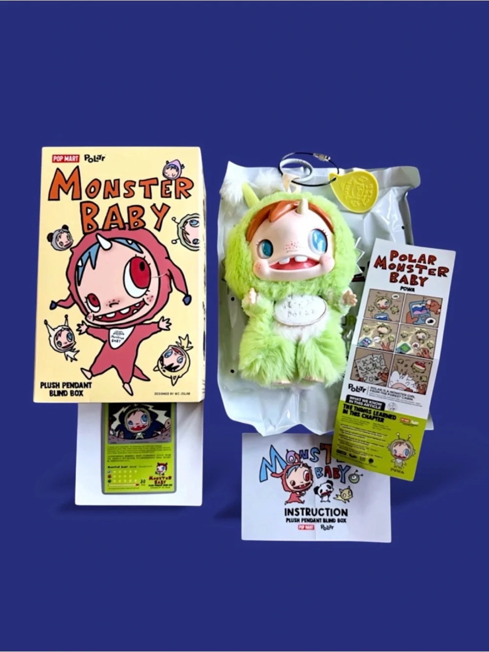 Pop Mart Polar Monster Baby Collection Series Plush Pendant Powa - Picture 4 of 16